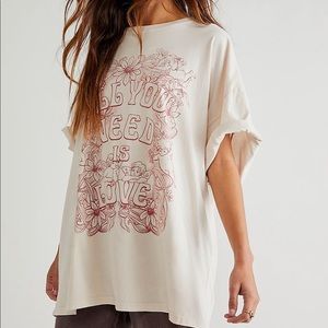 Free People All You Need Is Love Tee *One Size*